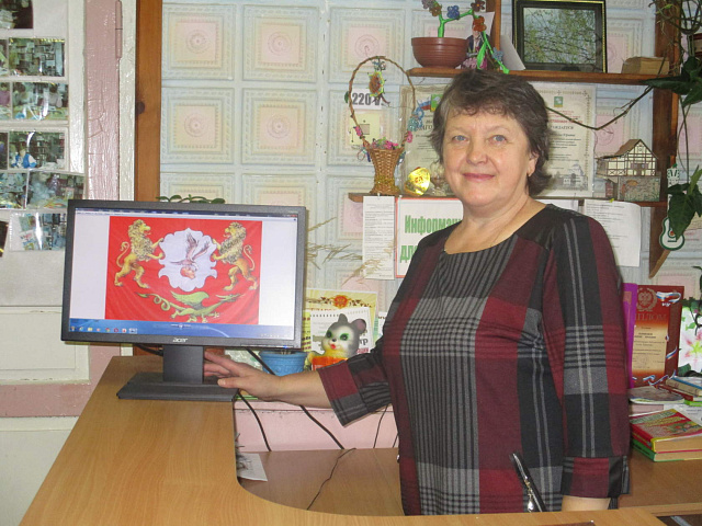 В поселковой библиотеке изготовили копию флага князей Пожарских